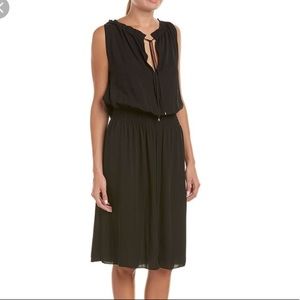 Theory silk black dress